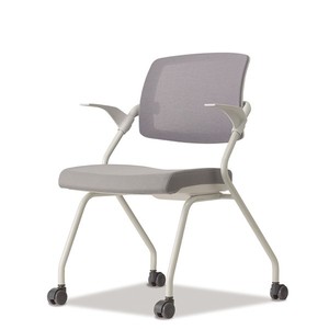 134CM 200W-A 로라 회의용 의자(팔걸이유/무, 백색사출)